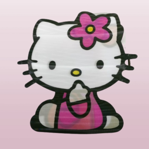 Hello Kitty голям и сладък 3D стикер