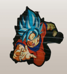 Super Saiyan Blue Dragon Ball голям стикер 3D