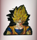 Dragon Ball стикер с 3D Гоку Супер Саян