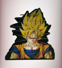Dragon Ball стикер с 3D Гоку Супер Саян