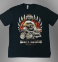 Тениска на Harley-Davidson с орел и мотор