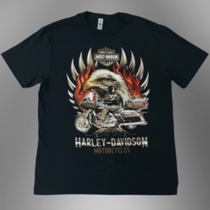 Тениска на Harley-Davidson с орел и мотор
