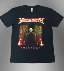 Висококачествена тениска на Megadeth Thirteen
