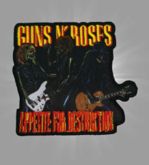 Рок нашивка Guns N' Roses Appetite For Destruction с бродирани скелети