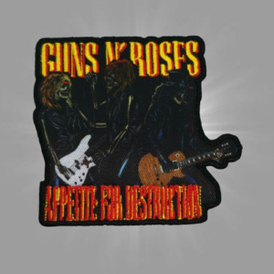 Рок нашивка Guns N' Roses Appetite For Destruction с бродирани скелети