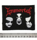 Метъл нашивка Immortal Logo Portraits с червено лого и лица