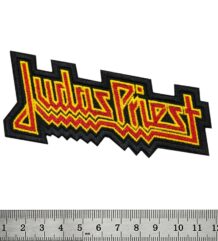 Рок нашивка Judas Priest Logo с червена и жълта бродерия