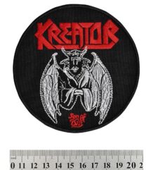 Метъл нашивка Kreator Son of Evil с червено лого и бял демон