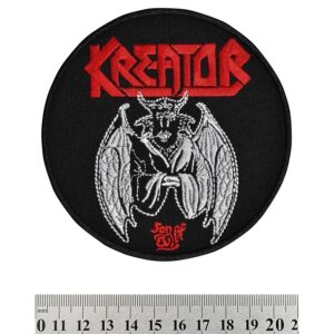 Метъл нашивка Kreator Son of Evil с червено лого и бял демон