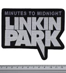 Метъл нашивка Linkin Park Minutes to Midnight с бяла бродерия на лого