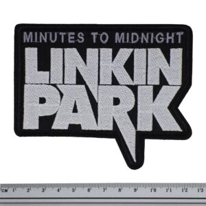 Метъл нашивка Linkin Park Minutes to Midnight с бяла бродерия на лого