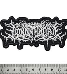 Бродирана метъл нашивка на Lorna Shore с бял надпис