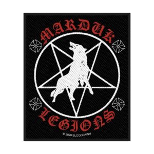 Везана метъл нашивка Marduk с логото Legions и пентаграм