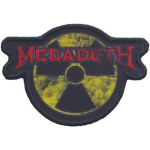 Лицензирана фото нашивка Megadeth – Hazard Logo с жълт знак за опасност