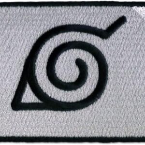 Правоъгълна бродирана аниме нашивка Naruto / Наруто със символа на Коноха