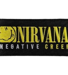 Оригинална бродирана гръндж нашивка Nirvana – Negative Creep с жълто лого