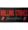 Правоъгълна рок нашивка Rolling Stones Some Girls с червен надпис