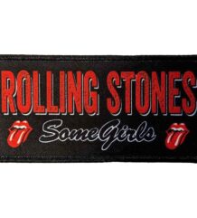 Правоъгълна рок нашивка Rolling Stones Some Girls с червен надпис
