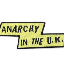 Официално лицензирана пънк нашивка The Sex Pistols – Anarchy in the U.K. в жълто и черно