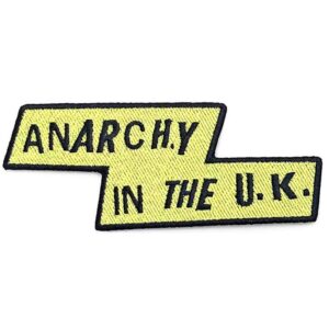 Официално лицензирана пънк нашивка The Sex Pistols – Anarchy in the U.K. в жълто и черно