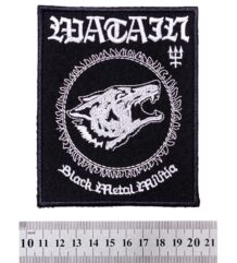 Метъл нашивка Watain Black Metal Militia с вълча глава