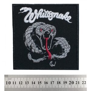 Рок нашивка Whitesnake Snake Logo с бродирана змия