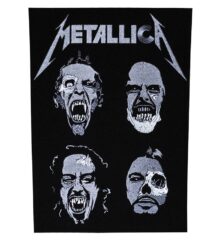 Голяма везана метъл нашивка Metallica с демонични лица за гръб на яке