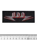 Рок нашивка U.D.O. Logo сребриста бродерия
