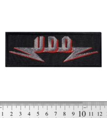 Рок нашивка U.D.O. Logo сребриста бродерия