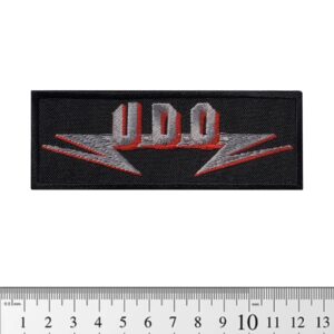 Рок нашивка U.D.O. Logo сребриста бродерия
