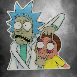 Голям здрав и качествен 3D стикер Rick and Morty