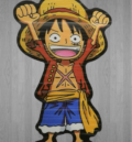 Голям 3D стикер на Луфи от One Piece