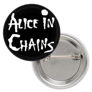 Значка на Alice in Chains с логото в бяло