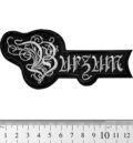 Метъл нашивка Burzum Logo с бяла бродерия и сложни орнаменти