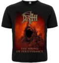 Предна част на черна метъл тениска Death с обложката на The Sound of Perseverance