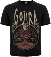 Черна метъл тениска на Gojira с щампа на Дървото на живота от албума The Link