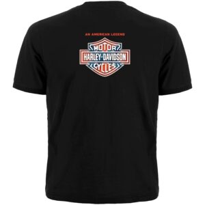 Рокерска тениска Harley-Davidson с двустранен принт и винтидж дизайн - Hover Image