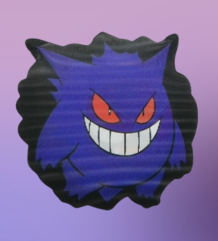 Pokémon Gengar здрав малък 3D стикер