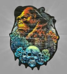 Godzilla Vs Kong голям и здрав 3D стикер