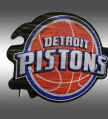 Здрав водоустойчив стикер на Detroit Pistons