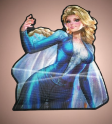 Водоустойчив 3D стикер с Elsa от Frozen
