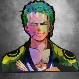 Zoro ONE PIECE стикер с холограмен ефект
