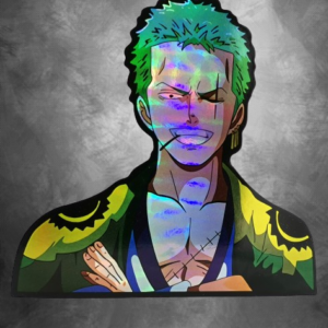 Zoro ONE PIECE стикер с холограмен ефект - Hover Image