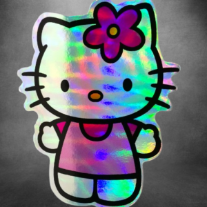 Hello Kitty качествен стикер с холограмен ефект - Hover Image