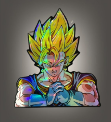Vegito Dragon Ball голям холограмен стикер