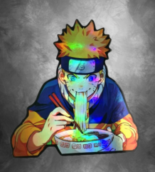 Naruto забавен холограмен аниме стикер
