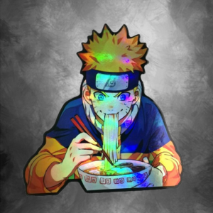 Naruto забавен холограмен аниме стикер