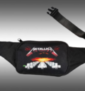 Текстилна черна чанта за кръста Metallica с графика Master of Puppets и черна катарама
