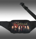 Текстилна черна чанта за кръста Nightwish с цветен групов портрет и регулируема каишка