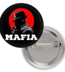 Ретро значка мафиот в черен костюм - Mafia